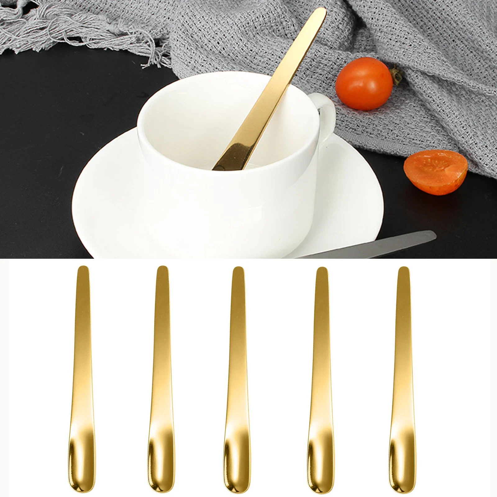 5 SZTUK Łyżeczka do kawy Płask – Kitchen Appliances For Restaurant recenzja i cena
